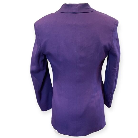 Vintage 80’s 90’s The Limited Collection Purple Jewel Tone Wool Blend Blazer S - Picture 3 of 10